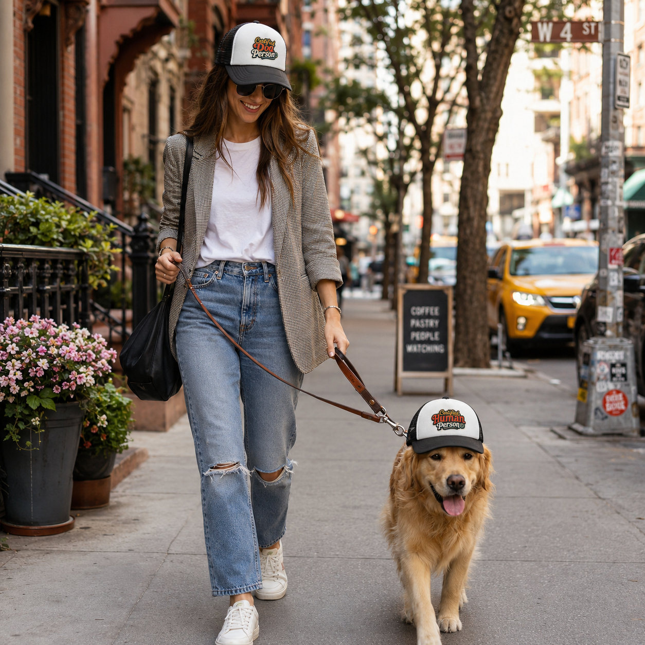Certified Dog Person and Certified Human Person Matching Hats